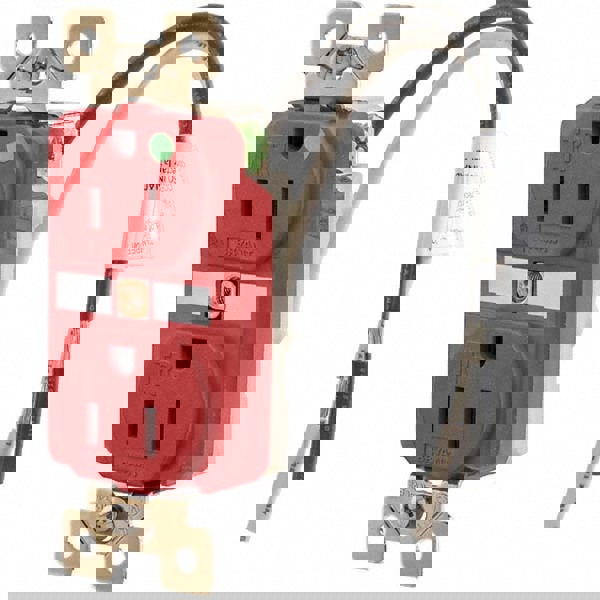 Straight Blade Duplex Receptacle: NEMA 5-15R, 15 Amps, Grounded