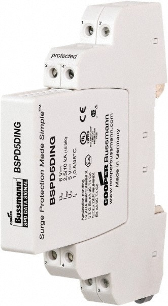 4 Pole, 1 Phase, 90mm Long x 12mm Wide x 71.99mm Deep, Hardwired Surge Protector