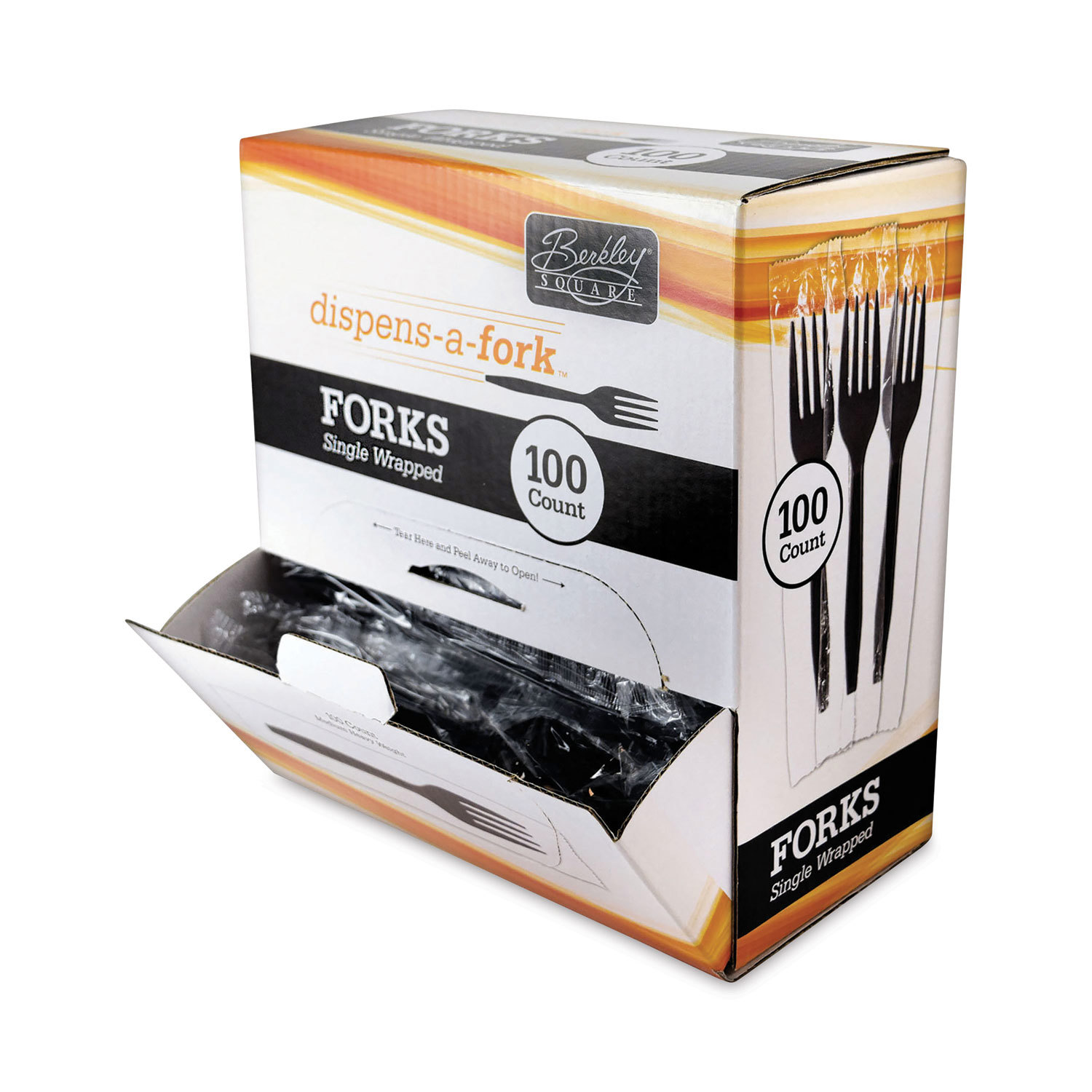 FORK,PLSTC,100/BX,BK