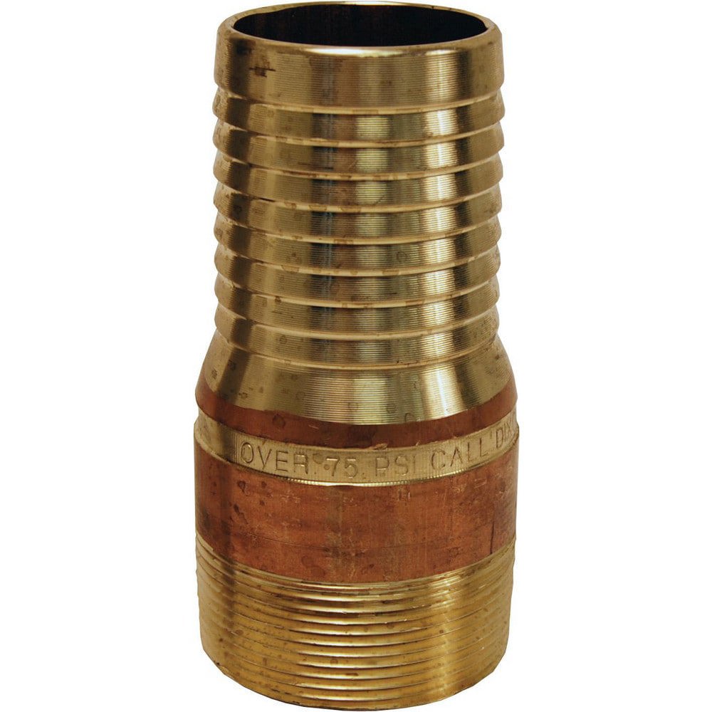 Combination Nipples For Hoses; Type: King Nipple ; Material: Brass ; Thread Standard: Male NPT ; Thread Size: 1/2in ; Overall Length: 3.13in ; Epa Watersense Certified: No