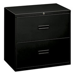 Horizontal File Cabinet: 2 Drawers, Steel, Black