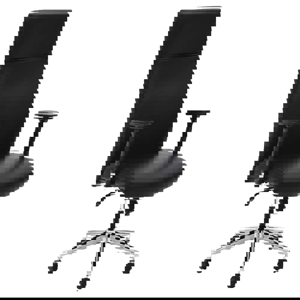 Task Chair: Genuine Leather, Adjustable Height, 17 to 21