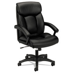 Task Chair: Leather, Black