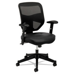 Task Chair: Leather, Black