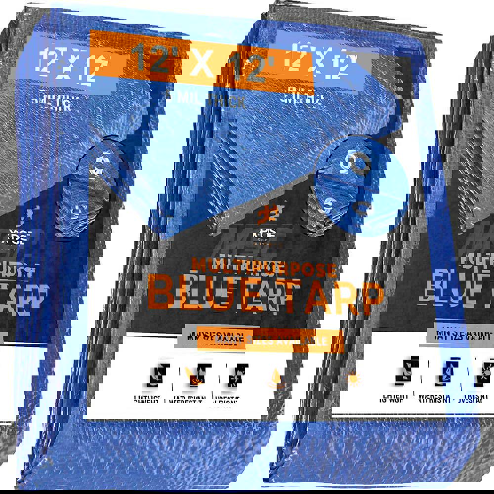 Tarp/Dust Cover: 12' Wide, 12' Long, Polyethylene