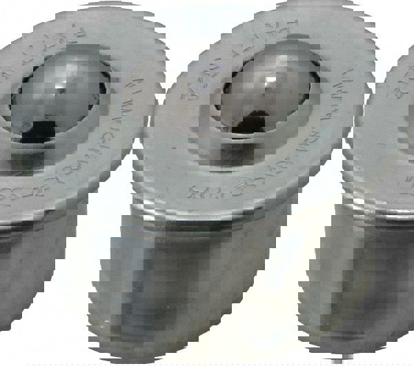 Ball Transfer: 22 mm Ball Dia, Carbon Steel, Round Base