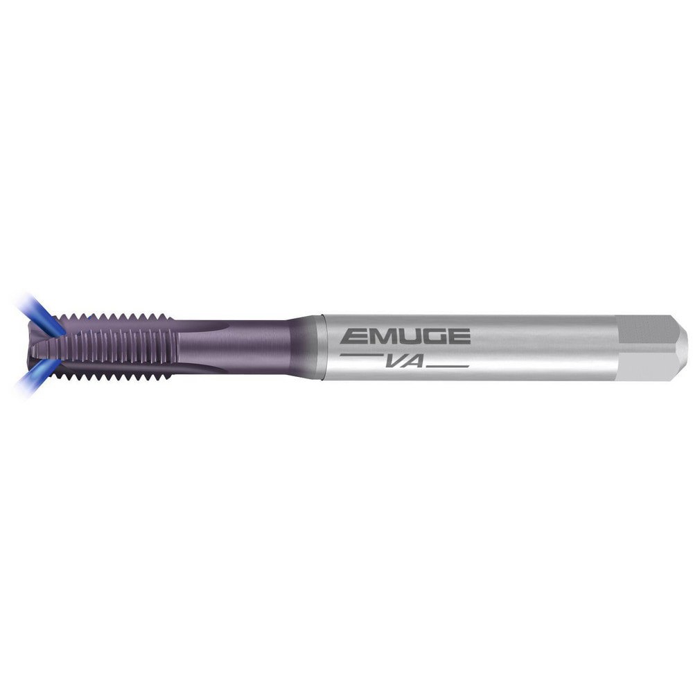 Spiral Point Tap: 3/8-16 UNC, 3 Flutes, Plug Chamfer, 2B Class of Fit, High-Speed Steel-E, TiCN Coated