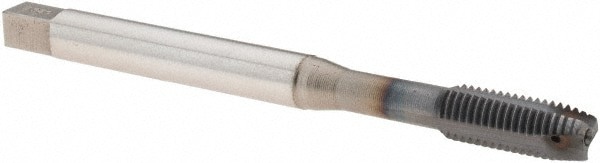 Spiral Point Tap: 1/4-28, UNF, 3 Flutes, Plug, 2B, Cobalt, TiCN Finish