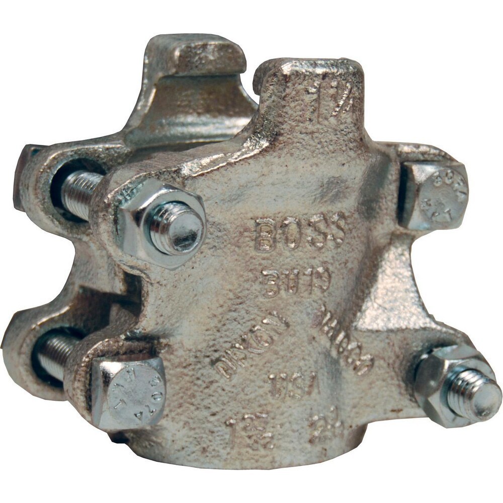 Ground Joint Hose Couplings; Thread Type: Non-Threaded ; Type: 4-Bolt Clamp ; Material: Plated Iron ; Size: 1-1/4 in ; Style: 4-Bolt Clamp ; Minimum Hose Outside Diameter (Decimal Inch): 2.0938