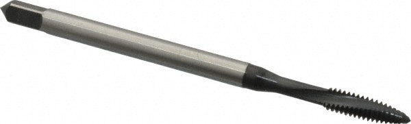 Spiral Flute Tap: #5-40 UNC, 2 Flutes, Plug, 2BX Class of Fit, Cobalt, Nitride Coated