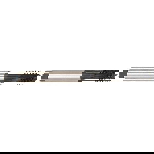 Spiral Flute Tap: 1/4-20 UNC, 3 Flutes, Plug, 2BX Class of Fit, Cobalt, Nitride Coated