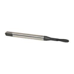 Spiral Flute Tap: #3-56 UNF, 2 Flutes, Plug, 2BX Class of Fit, Cobalt, Oxide Coated