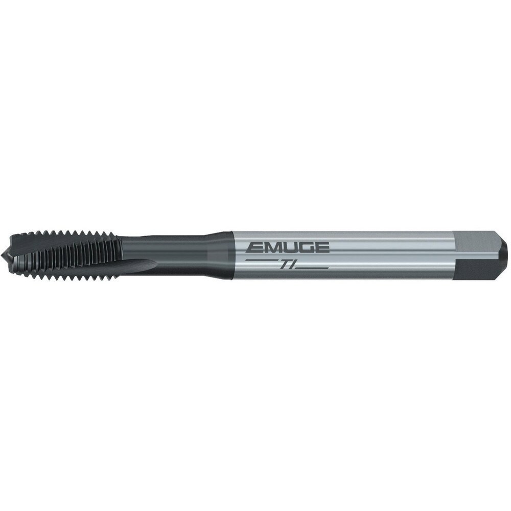 Spiral Flute Tap: #6-40 UNF, 3 Flutes, Plug, 2BX Class of Fit, Cobalt, Nitride Coated