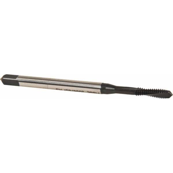 Spiral Flute Tap: #5-40 UNC, 2 Flutes, Plug, 3BX Class of Fit, Cobalt, Nitride Coated