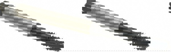 Spiral Flute Tap: 1/4-20 UNC, 3 Flutes, Plug, 3BX Class of Fit, Cobalt, Nitride Coated