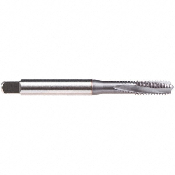 #10-32 UNF, 3 Flute, 10&deg; Helix, Modified Bottoming Chamfer, TiCN Finish, High Speed Steel Spiral Flute STI Tap