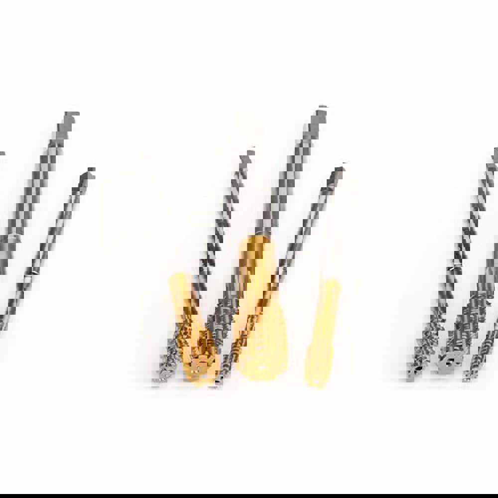 Thread Forming Tap: 3/8-24 UNF, 2B Class of Fit, Modified Bottoming, Powdered Metal High Speed Steel, TiN-80 Coated