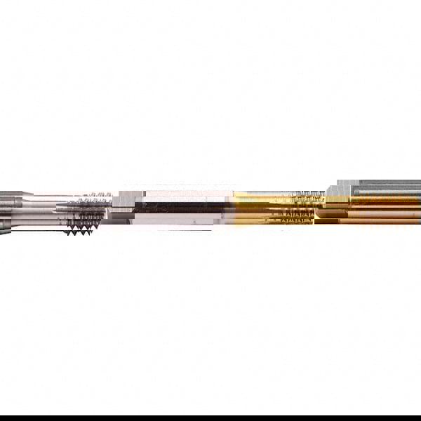 Thread Forming Tap: 1/4-28 UNF, 2BX Class of Fit, Modified Bottoming, Solid Carbide, TiN Coated