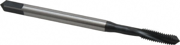 Spiral Flute Tap: #8-36 UNF, 3 Flutes, Modified Bottoming, 3BX Class of Fit, Cobalt, Oxide Coated