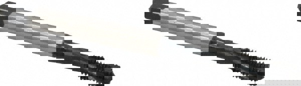 Spiral Flute Tap: 1/4-28 UNF, 3 Flutes, Modified Bottoming, 3BX Class of Fit, Cobalt, Oxide Coated