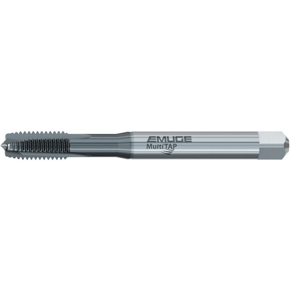 Spiral Point Tap: #12-24 UNC, 3 Flutes, Plug Chamfer, 2B Class of Fit, High-Speed Steel-E, TiCN Coated