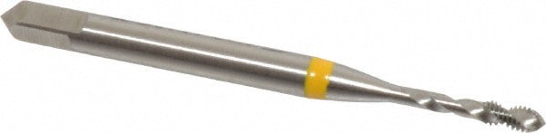 Spiral Flute Tap: #2-64 UNF, 2 Flutes, Modified Bottoming, 2B Class of Fit, Cobalt, Bright/Uncoated