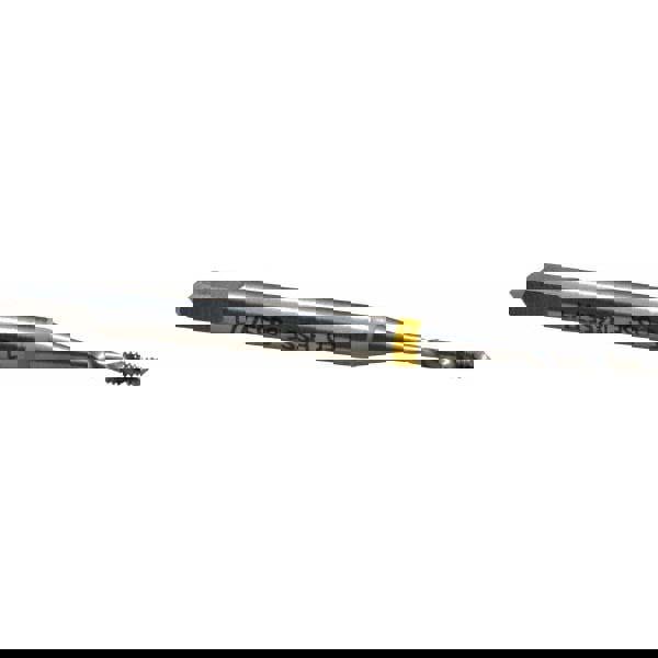 Spiral Flute Tap: #1-64 UNC, 2 Flutes, Modified Bottoming, 3B Class of Fit, Cobalt, Bright/Uncoated