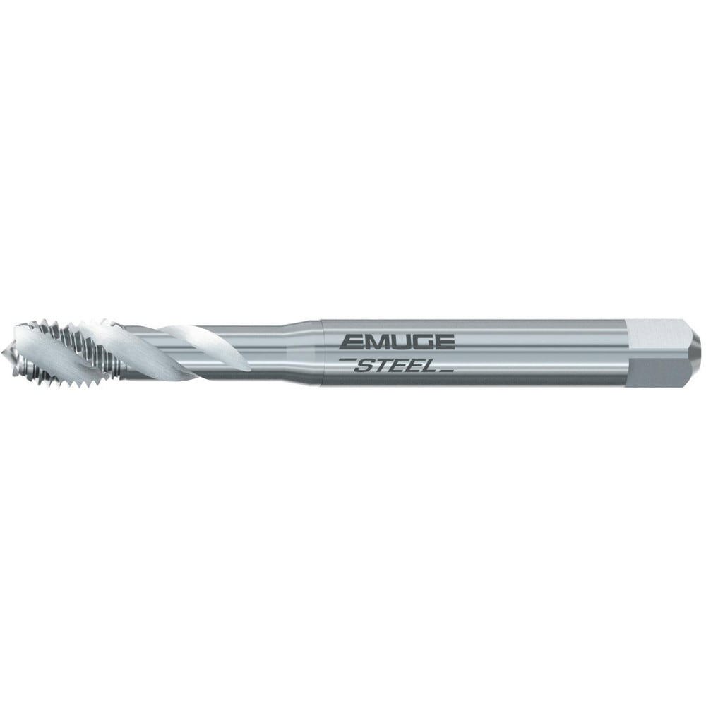 Spiral Flute Tap: #3-48 UNC, 3 Flutes, Modified Bottoming, 3B Class of Fit, Cobalt, Bright/Uncoated