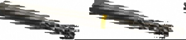 Spiral Flute Tap: 1/4-28, UNF, 3 Flute, Modified Bottoming Chamfer, 3B Class of Fit, Cobalt, Straw Finish