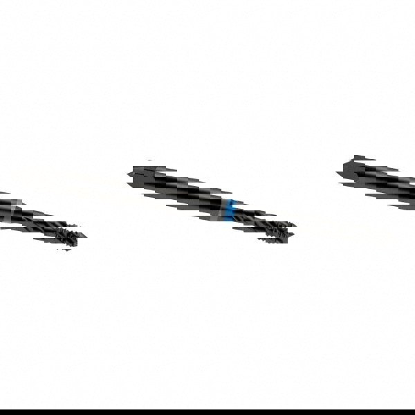 Spiral Flute Tap: #6-32 UNC, 3 Flutes, Modified Bottoming, 2B Class of Fit, Cobalt, Oxide Coated