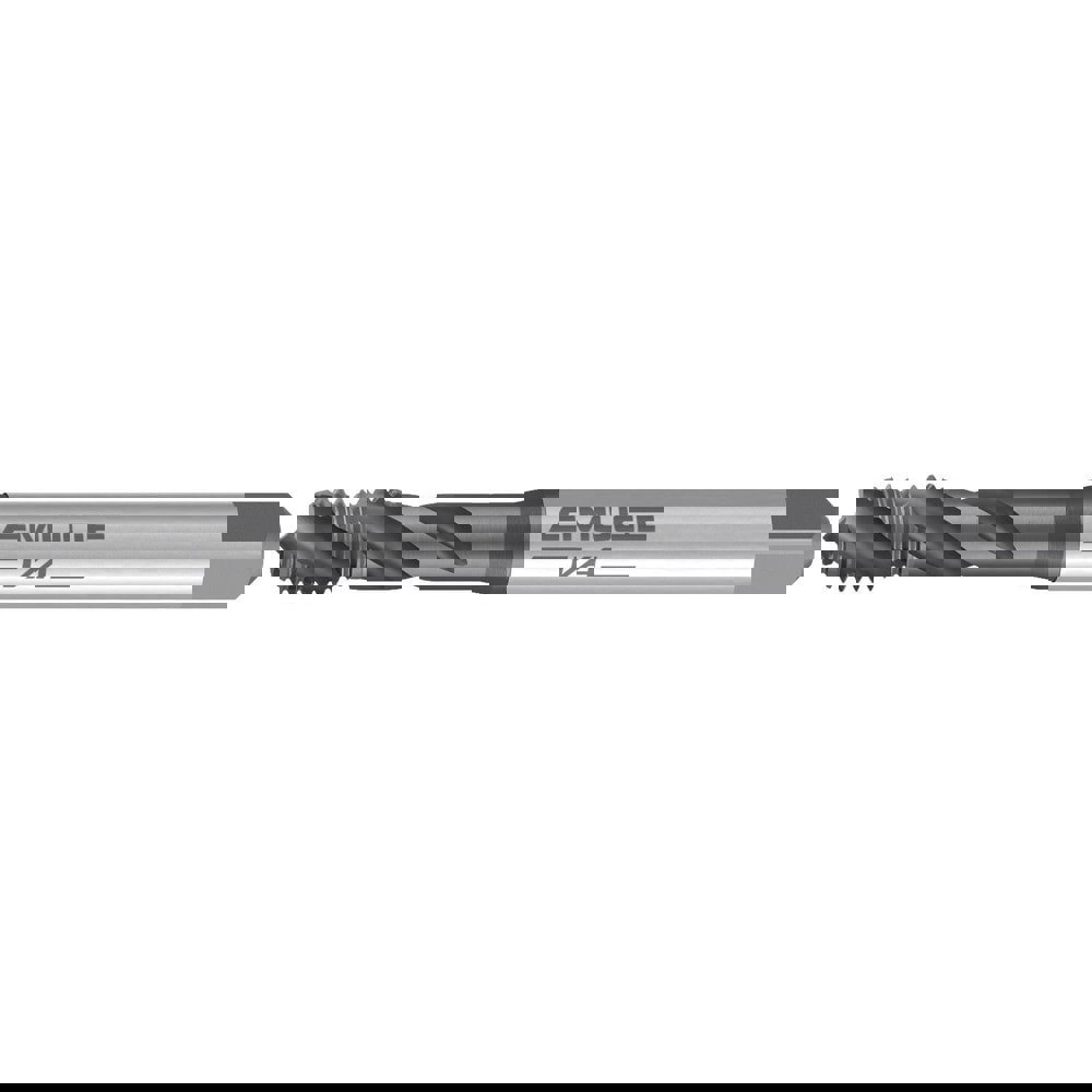 Spiral Flute Tap: #8-36 UNF, 3 Flutes, Modified Bottoming, 3B Class of Fit, Cobalt, Oxide Coated