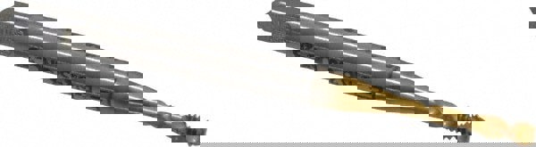 Spiral Flute Tap: #2-56 UNC, 2 Flutes, Bottoming, 2B Class of Fit, Cobalt, TIN Coated