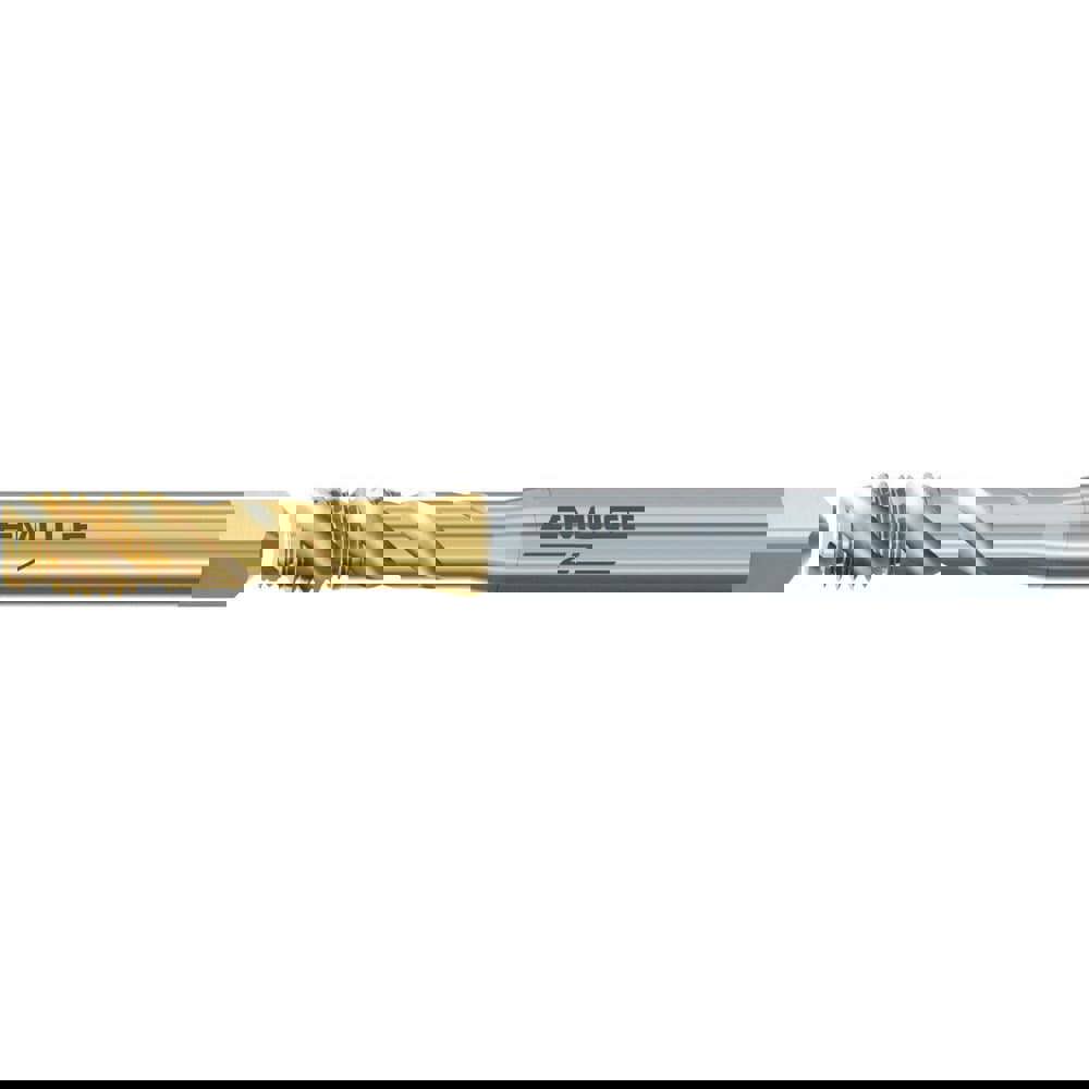 Spiral Flute Tap: #3-48 UNC, 2 Flutes, Bottoming, 2B Class of Fit, Cobalt, TIN Coated