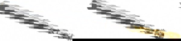 Spiral Flute Tap: #4-40 UNC, 2 Flutes, Bottoming, 2B Class of Fit, Cobalt, TIN Coated