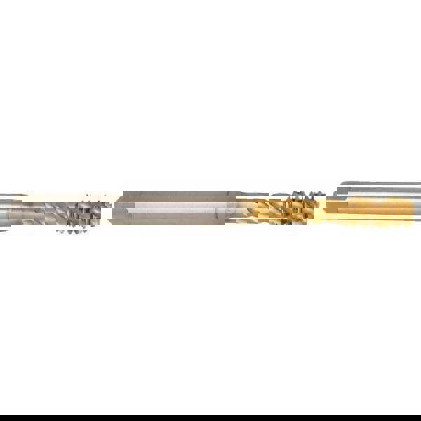 Spiral Flute Tap: 1/4-20 UNC, 3 Flutes, Bottoming, 2B Class of Fit, Cobalt, TIN Coated