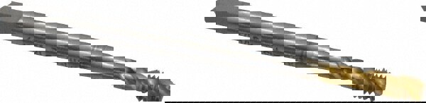 Spiral Flute Tap: UNF, 3 Flute, Bottoming, 2B Class of Fit, Cobalt, TiN Finish