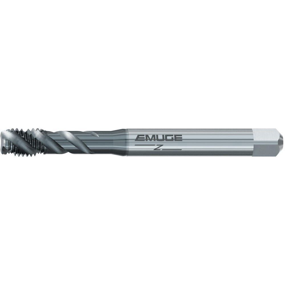 Spiral Point Tap: 3/8-24 UNF, 3 Flutes, Bottoming, 2B Class of Fit, Cobalt, TiCN Coated