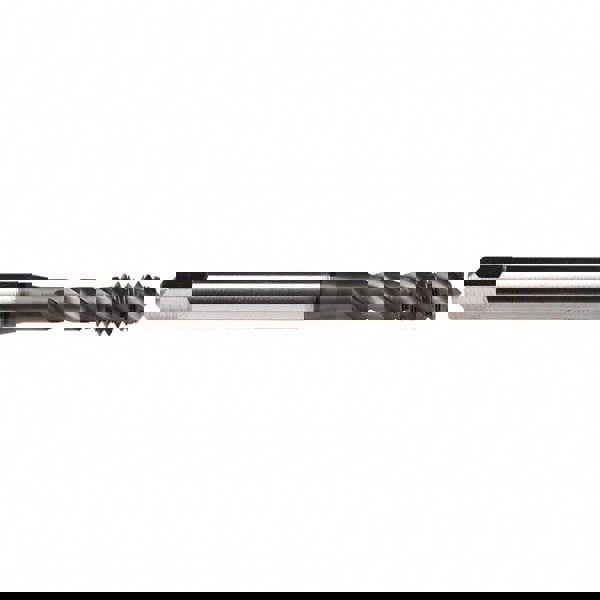 Spiral Flute Tap: 3/8-24 UNF, 3 Flutes, Bottoming, 3B Class of Fit, HSS-E, GLT-1 Coated