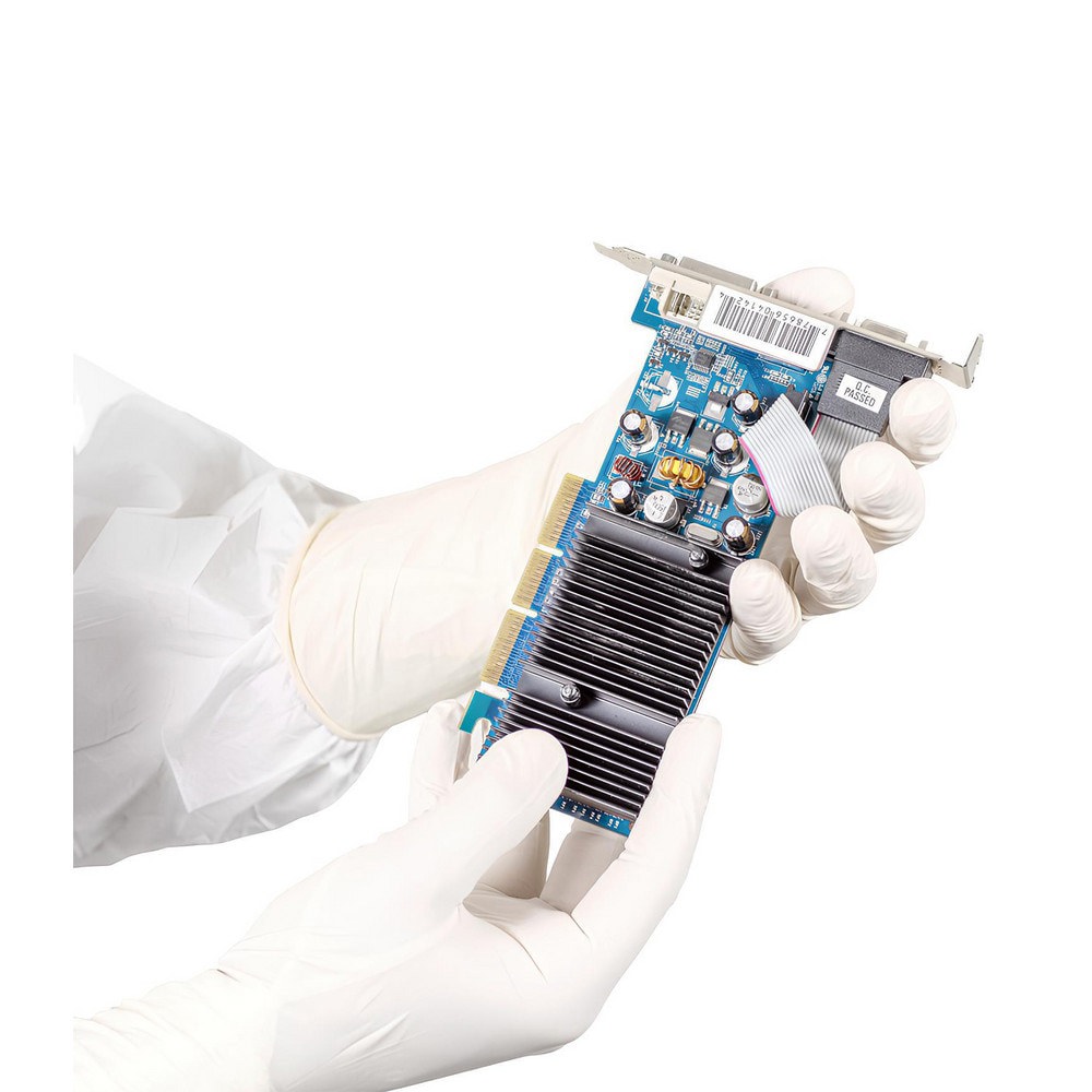 Series Bioclean Ultimate Disposable Gloves: Size 9, 4.33 mil, Synthetic Polymer-Coated Neoprene, Medical Grade, Unpowdered