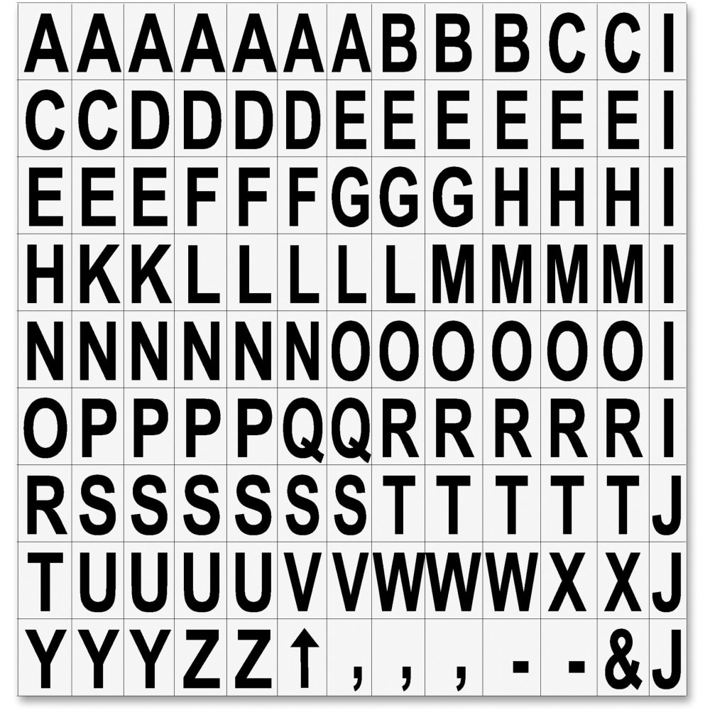 MV BOARD ACCESSRY LTRS WH