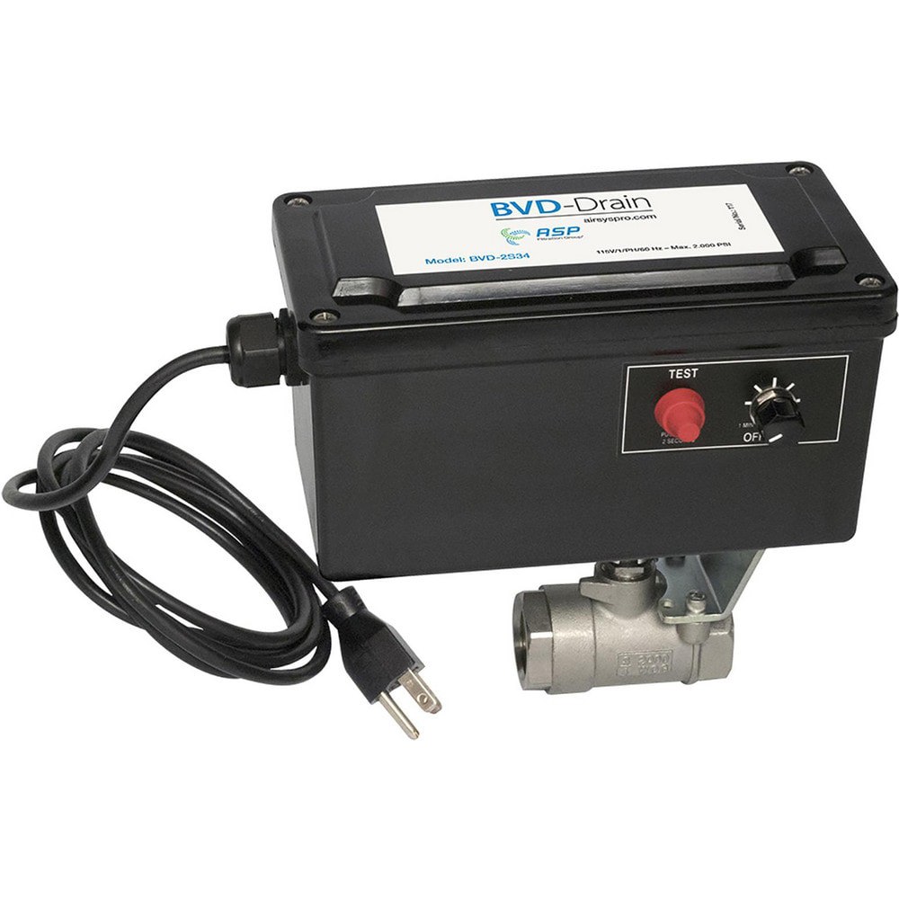 Condensate Drains & Accessories; Inlet Size: 0.5in ; Outlet Size: 0.5000 ; For Use With: Compressed Air Systems ; Thread Type: Female NPT ; Body Material: Bronze; ABS ; Overall Width: 4