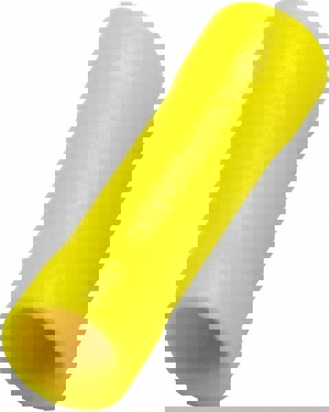 Butt Splice Terminal: Fully Insulated Vinyl, Crimp-On Connection, 4 AWG