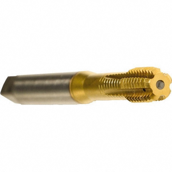 Thread Forming Tap: 1/4-28 UNF, 2BX Class of Fit, Modified Bottoming, Cobalt, TiN Coated