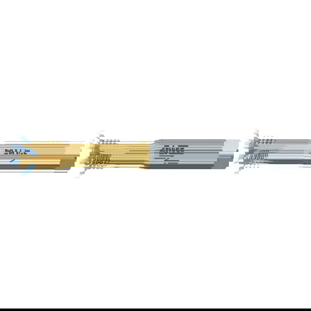 Spiral Point Tap: 5/16-18 UNC, 4 Flutes, Plug Chamfer, 2BX Class of Fit, High-Speed Steel-E-PM, TiN-70 Coated