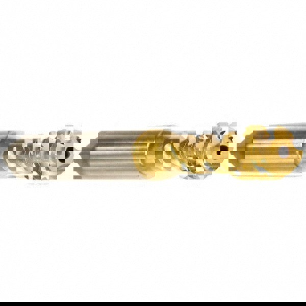 Spiral Flute Tap: 3/8-24, UNF, 3 Flute, Modified Bottoming, 2B Class of Fit, Cobalt, TiN Finish