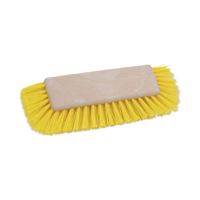 Dual-Surface Scrub Brush, Yellow Polypropylene Bristles, 10