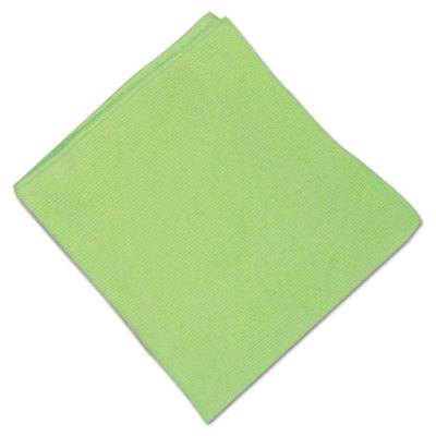 Microfiber Cleaning Cloths, 16 x 16, Green, 12/Carton
