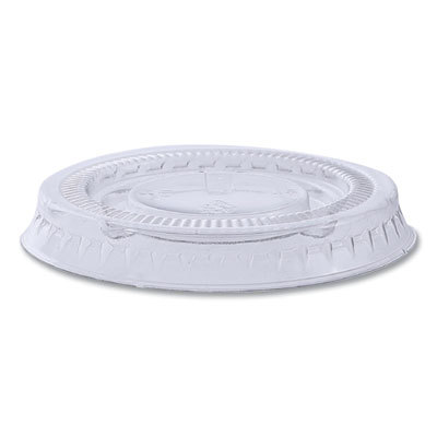 Cup Lid: Flat, PET, Clear