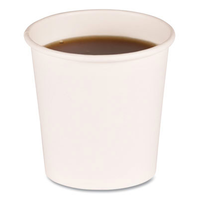 Paper Hot Cups, 4 oz, White, 1000/Carton