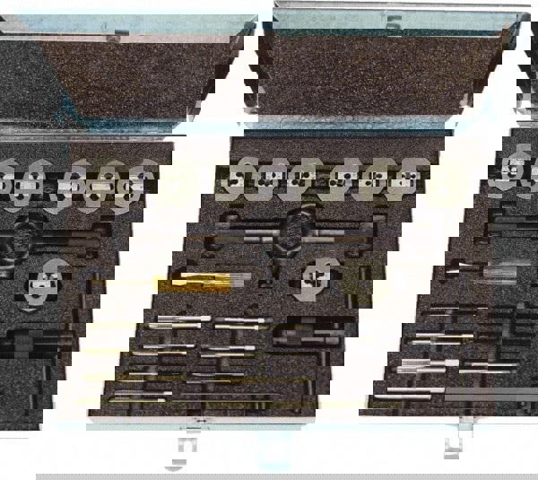 Tap & Die Set: 1/4-20 to 1/2-20 Taps, 1/4-20 to 1/2-20 Dies, UNC & UNF